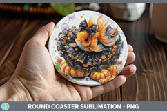 GorgeousSea Halloween Round Coaster design.