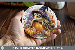 GorgeousSea Halloween Round Coaster design.