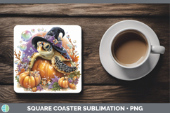GorgeousSea Halloween Square Coaster design.
