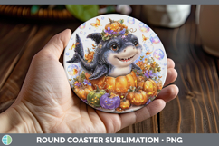 GorgeousSea Halloween Round Coaster design.