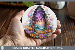 GorgeousSea Halloween Round Coaster design.