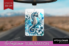 Sea Horse Floral Air Freshener PNG Tropical PNG Sublimation Product Image 1