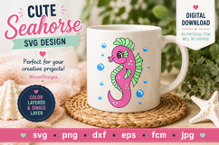 SVG Sea horse, Sea animal svg, scanncut, cricut design Product Image 3