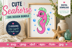SVG Sea horse, Sea animal svg, scanncut, cricut design Product Image 4