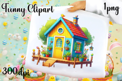 Watercolor Sea haus Clipart PNG | Fantasy Ocean haus Product Image 1