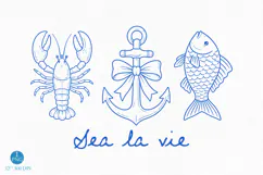 Sea La Vie PNG, Cute Beach Quote Sublimation Product Image 1