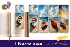 Watercolour Beautiful sea Landscape Bookmarks Sublimation Product Image 1