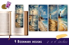 Watercolour Beautiful sea Landscape Bookmarks Sublimation Product Image 1