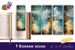 Watercolour Beautiful sea Landscape Bookmarks Sublimation Product Image 1