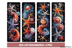Sea Life Bookmarks PNG Printable | Ocean Beach Holidays Product Image 1