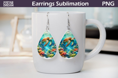 Sea Turtle Teardrop Earrings | Summer Earrings Product Image 1