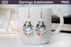 Sea Turtle Teardrop Earrings | Summer Earrings Product Image 1
