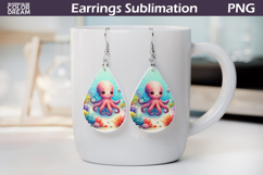 Cute Octopus Teardrop Earrings | Summer Earrings Product Image 1
