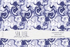 Blue alcohol ink seamless pattern - 1 JPEG file Product Image 1