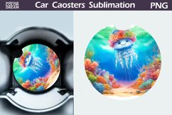 Sea Jellyfish Car Coaster | Ocean Car Coaster Product Image 1