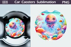 Sea Jellyfish Car Coaster | Ocean Car Coaster Product Image 1