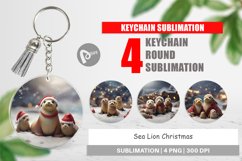 Keychain Sea Lion Christmas Product Image 1