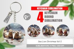 Keychain Sea Lion Christmas Product Image 1