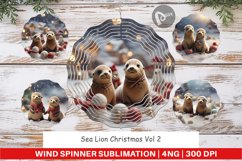 Wind Spinner Sea Lion Christmas Product Image 1
