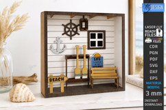 Coastal Beach Miniature Box Laser Cut Bundle | Sea Miniature Product Image 8