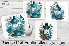 Watercolor sea Mouse Pad Design, Sea Cute ship Product Image 1