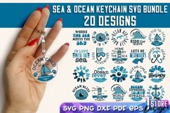 Sea &amp; Ocean Keychain Quotes SVG Bundle|Summer SVG Keychain Product Image 1
