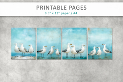seagulls junk journal, vintage sea papers Product Image 2