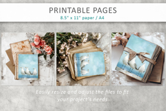 seagulls junk journal, vintage sea papers Product Image 8