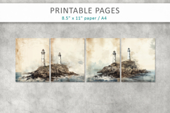 lighthouse junk journal, vintage sea paper Product Image 2