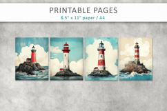 lighthouse junk journal, old paper Product Image 2