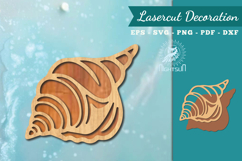 Sea Shell Lasercut Decoration SVG Product Image 1