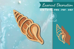 Sea Shell Lasercut Decoration SVG Product Image 1