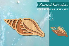Sea Shell Lasercut Decoration SVG Product Image 1