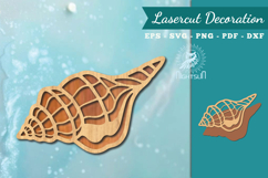 Sea Shell Lasercut Decoration SVG Product Image 1