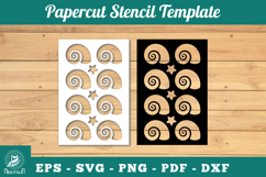 Sea Shell Papercut Stencil SVG Product Image 1