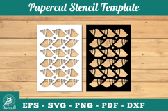 Sea Shell Papercut Stencil SVG Product Image 1