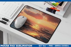 Ocean Sunset Mouse Pad Sublimation Design. Mousepad Design Product Image 1
