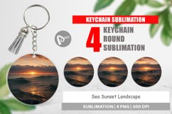 Keychain Sea Sunset Landscape Product Image 1
