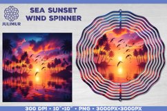 Sunset Wind Spinner Sublimation Design. Wind Spinner PNG Product Image 1