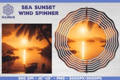 Sunset Wind Spinner Sublimation Design. Wind Spinner PNG Product Image 1
