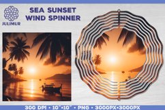 Sunset Wind Spinner Sublimation Design. Wind Spinner PNG Product Image 1