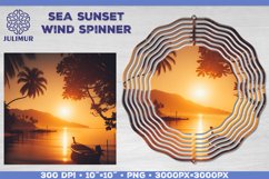 Sunset Wind Spinner Sublimation Design. Wind Spinner PNG Product Image 1