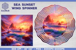Sunset Wind Spinner Sublimation Design. Wind Spinner PNG Product Image 1