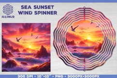 Sunset Wind Spinner Sublimation Design. Wind Spinner PNG Product Image 1