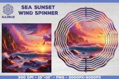 Sunset Wind Spinner Sublimation Design. Wind Spinner PNG Product Image 1
