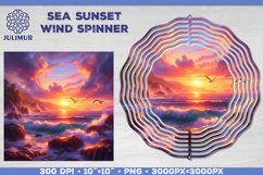Sunset Wind Spinner Sublimation Design. Wind Spinner PNG Product Image 1
