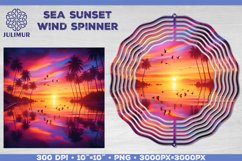 Sunset Wind Spinner Sublimation Design. Wind Spinner PNG Product Image 1