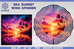 Sunset Wind Spinner Sublimation Design. Wind Spinner PNG Product Image 1