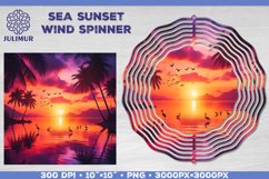 Sunset Wind Spinner Sublimation Design. Wind Spinner PNG Product Image 1