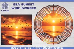 Sunset Wind Spinner Sublimation Design. Wind Spinner PNG Product Image 1